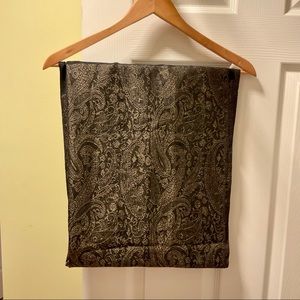 Pashmina black gold paisley scarf NOWT
